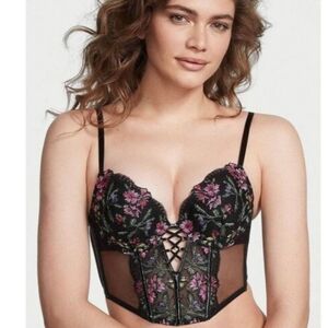 Victoria's Secret Very Sexy Push-Up Embroidered Corset Bra 34B